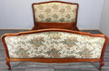Bed Vintage French Style Double Bed Frame Carved Headboard LOT 46242