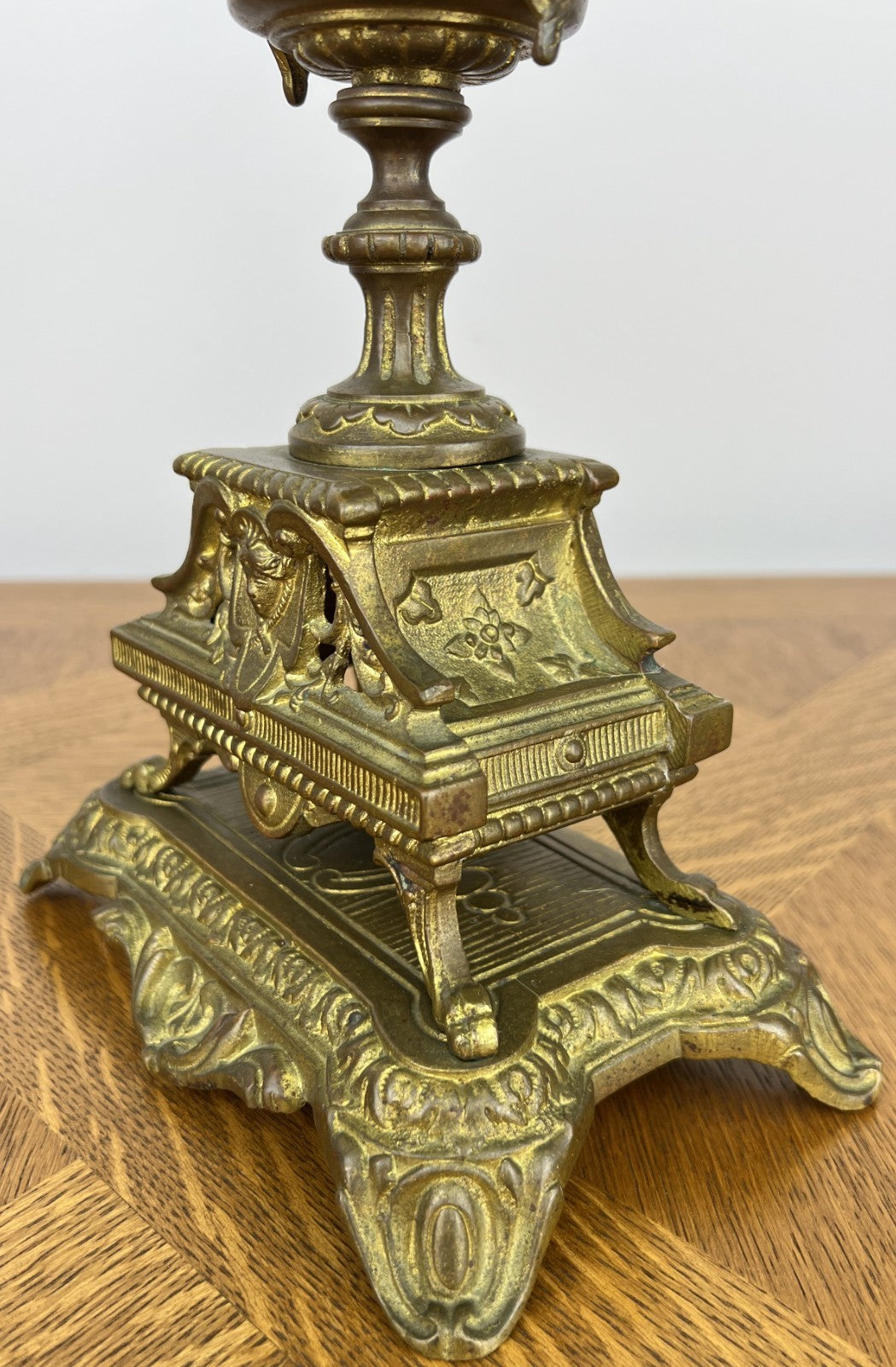 Pair of Candelabra Antique French Style Brass Five Arm Candle Holders LOT 602516