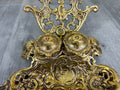 Inkwell Set Vintage French Brass Ornate Desk Accessory LOT 46885
