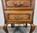 Bedside Table Vintage French Louis XVI Oak Carved Nightstand Cabinet LOT 46955