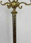 Standing Coat Hanger Vintage French Brass and Onyx 9 Hooks Coat Rack LOT 60755