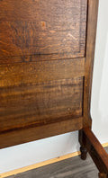 Bed Antique French Style Double Bed Wood Frame Carved Headboard LOT 32397