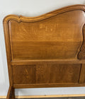 Bed Vintage French Louis XVI King Size Bed Frame Oak Carved Headboard LOT 46048