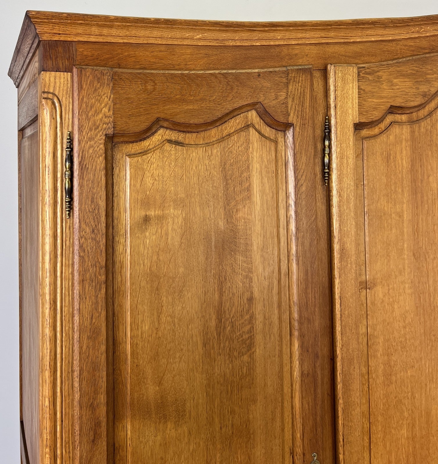 Wardrobe Vintage French Louis XVI Style Oak Four Door Carved Armoire LOT 49795