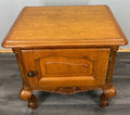 Pair of Bedside Tables Vintage French Louis Oak Nightstands Cabinets LOT 35184