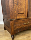Wardrobe Antique French Oak Two Door Mirrored Carved Armoire Cabinet LOT 61228