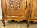Sideboard Vintage French Louis Style Oak 4 Door Cupboard Carved Cabinet LOT 63636