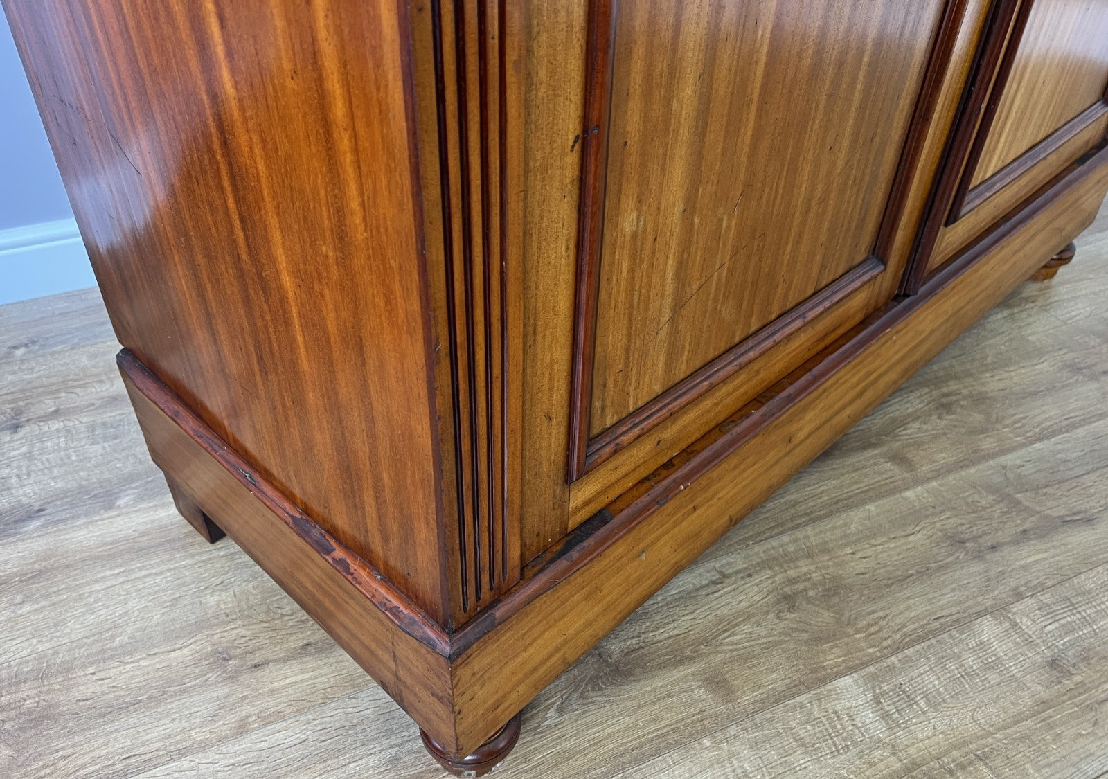 Wardrobe Antique French Style Two Door Mahogany Carved Armoire LOT 615610