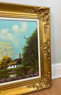 Oil Painting Vintage French Framed Landscape Artwork Large Wall Art LOT 51266