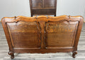 Bed Vintage French Louis XVI Single Bed Frame Oak Carved Headboard LOT 45923