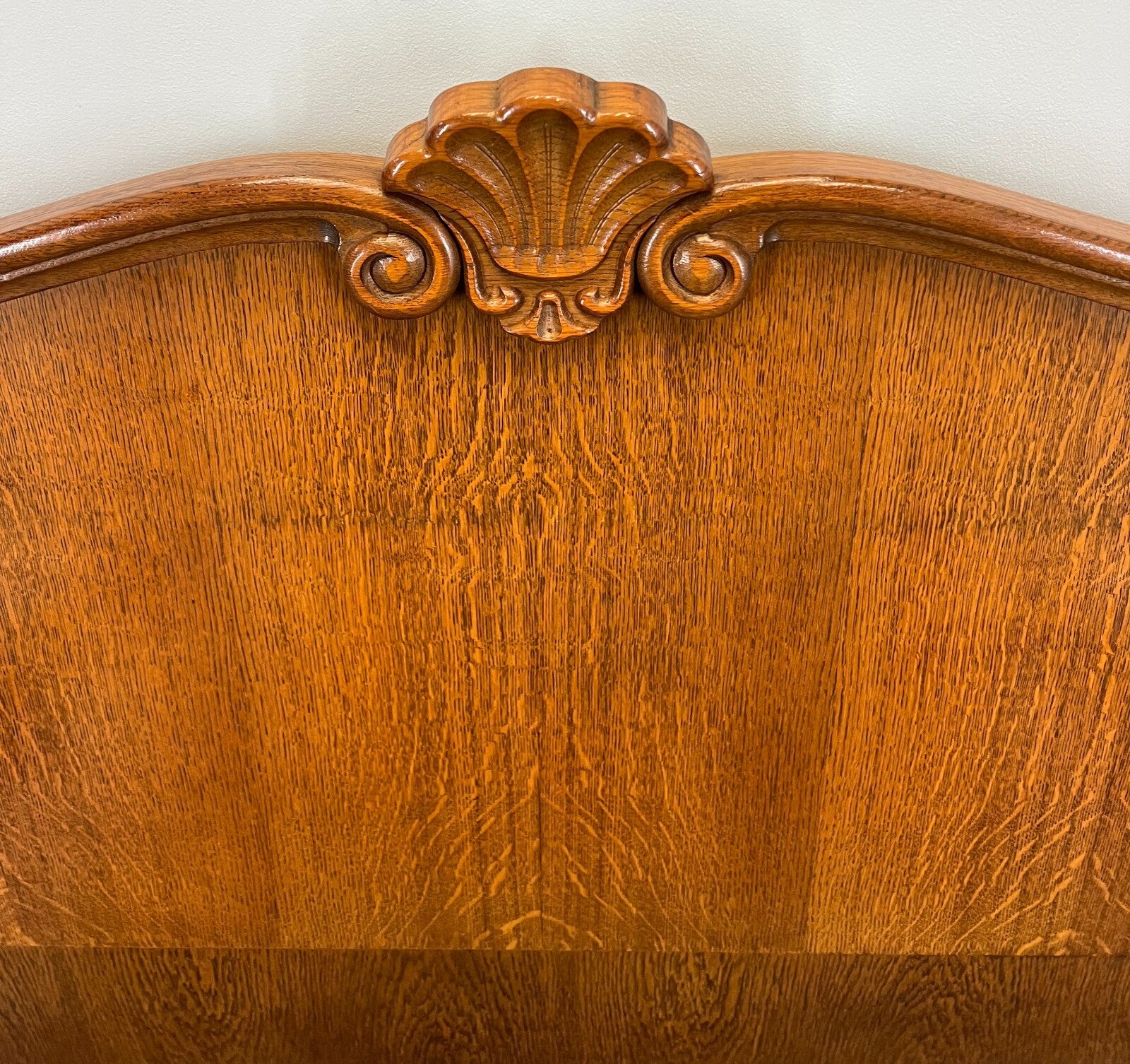 Bed - Vintage French Louis XV Double Bed Frame Carved Headboard  Lot 37085