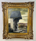 Oil Painting Vintage French Framed Landscape 71cm x 60cm Wall Art LOT 51230
