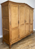Wardrobe Vintage French Louis XVI Style Oak Four Door Carved Armoire LOT 61064