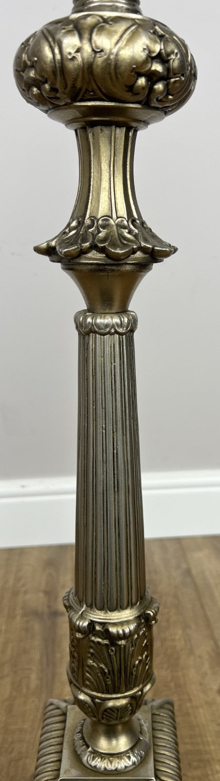 Floor Lamp Vintage French Ornate Metal Standing Lamp with Tassel Shade LOT 608710