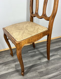 Chairs Vintage French Louis XVI Style Oak Upholstered Set of 6 Carved LOT 44017