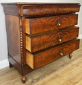 Chest of Drawers Antique French Burr Walnut 4 Drawers Carved Cabinet LOT 626712
