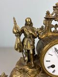 Mantel Clock Antique French Japy Frères Gilt Bronze Figure Clock LOT 36025