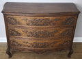 Chest of Drawers Vintage French Louis XVI Oak Carved 3 Drawer Cabinet LOT 60103