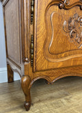Bookcase Vintage French Louis XVI Oak Display Cabinet Carved Sideboard LOT 62826