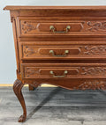 Chest of Drawers Vintage French Louis XVI Oak Carved 3 Drawer Cabinet LOT 43953