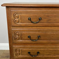 Chest of Drawers Vintage French Louis Oak 3 Drawers Carved Cabinet LOT 62504