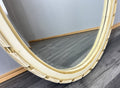 Vintage French Shabby Chic Carved Wall Mirror Ornate Oval Wall Frame LOT 45063