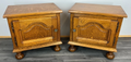 Pair of Bedside Tables Vintage French Nightstands Carved Cabinets LOT 31160