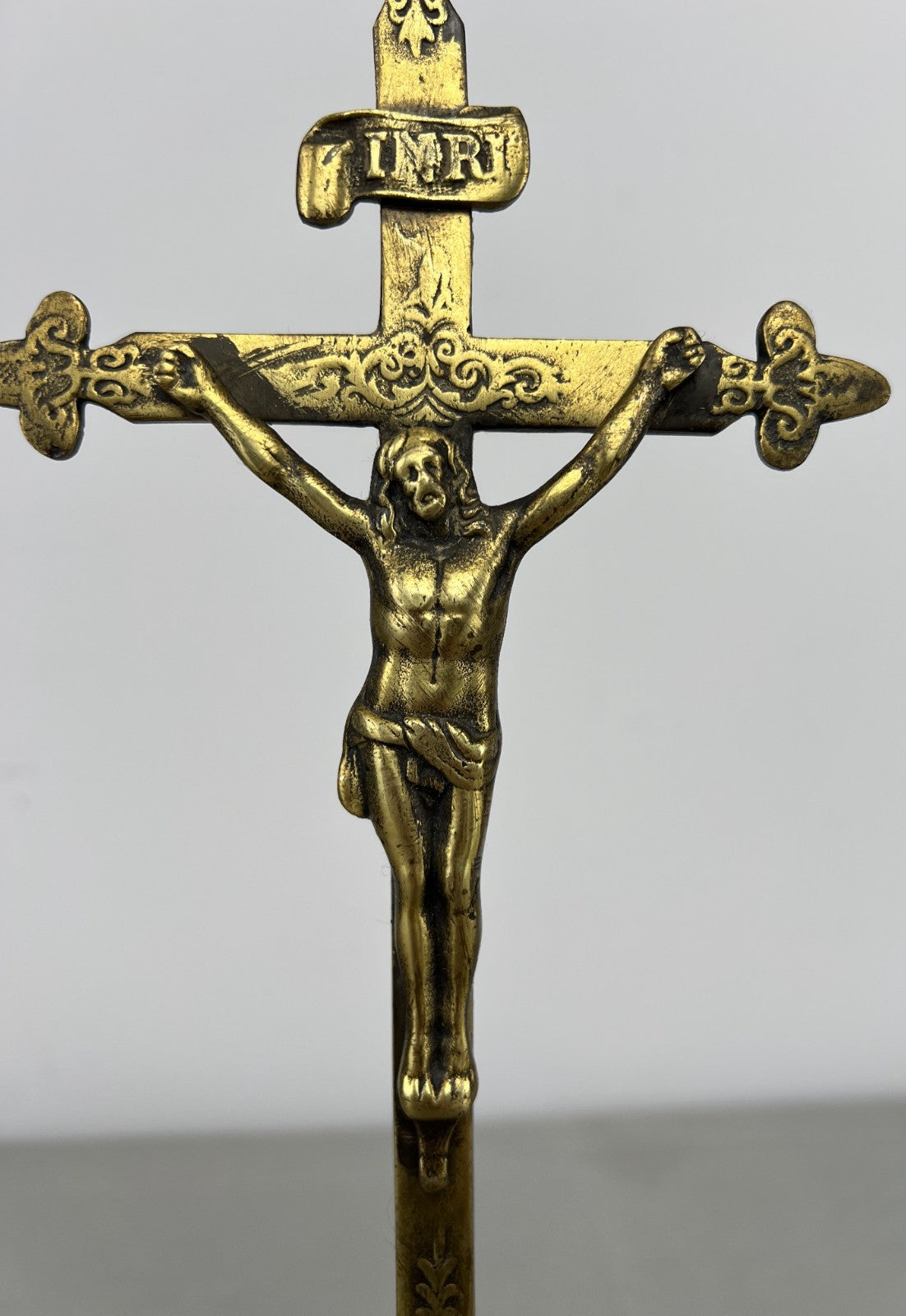 Crucifix Vintage French Style Religious Ornate Cross Freestanding LOT 64262