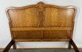 Bed Vintage French Louis XVI Double Bed Frame Oak Carved Headboard LOT 45885