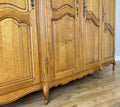 Wardrobe Vintage French Louis XVI Style Oak Four Door Carved Armoire LOT 6497