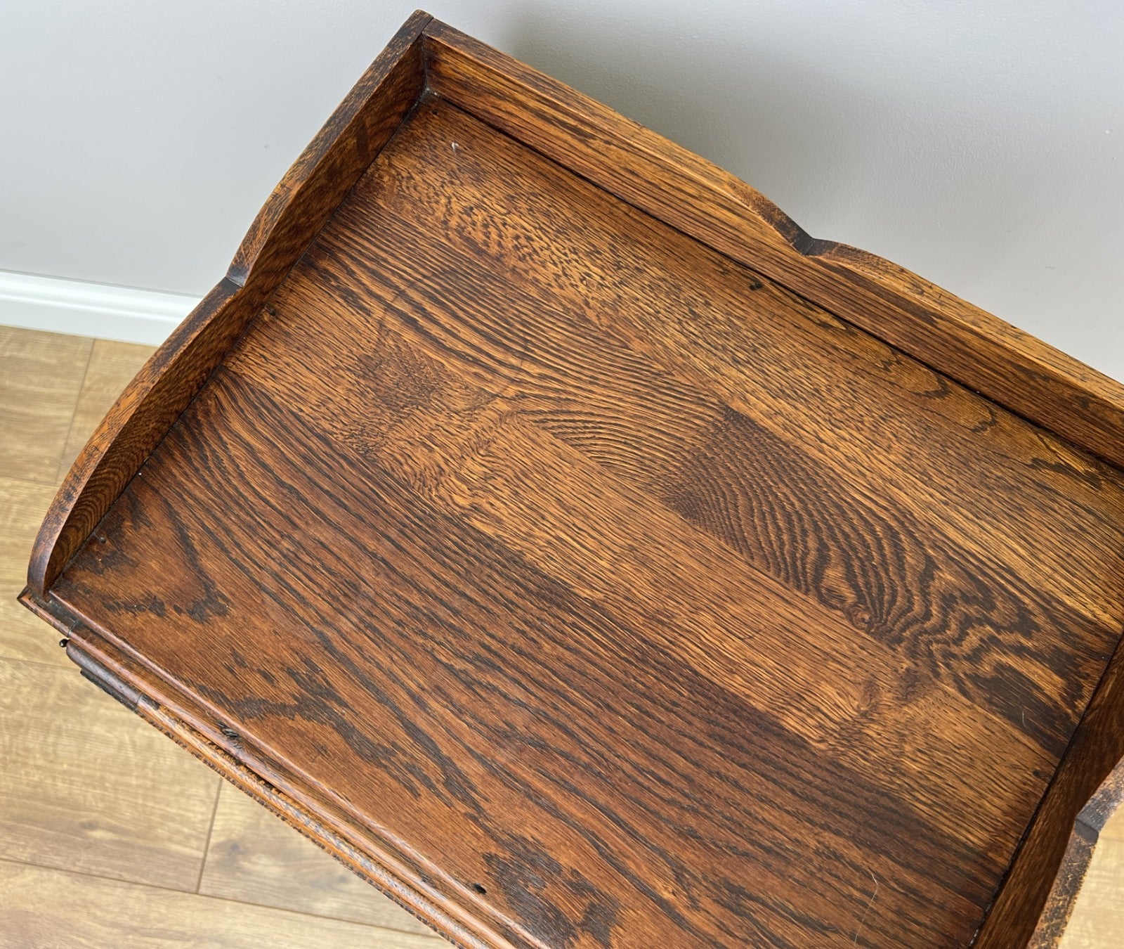 Bedside Table Vintage French Louis Oak Cabinet Cupboard Nightstand LOT 62307