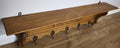 French Vintage Coat Rack Oak 5 Hooks Wall Shelf Carved Coat Hanger LOT 60018