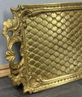 Tray Antique French Brass Ornate Serving Tray with Handles Decorative LOT 44597