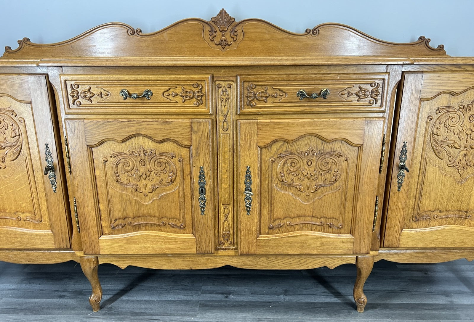Sideboard Vintage French Louis XVI Style Buffet Oak Cabinet Cupboard LOT 44962
