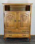 Cabinet Vintage French Louis XIV Style Oak Sideboard Carved Cabinet LOT 16460