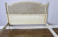 Bed Vintage French King Size Bed Frame Cane Panel Carved Headboard LOT 64104