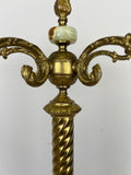 Standing Coat Hanger Vintage French Brass 9 Hooks Ornate Coat Rack LOT 60925