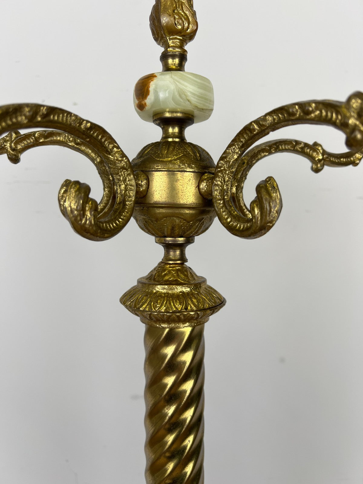 Standing Coat Hanger Vintage French Brass 9 Hooks Ornate Coat Rack LOT 60925