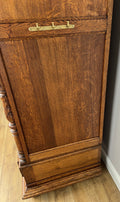 Wardrobe Antique French Oak Two Door Mirrored Carved Armoire Cabinet LOT 612018