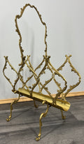 Newspaper Rack Vintage French Style Brass Magazine Stand LOT 46337