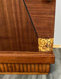 Cabinet Antique French Style Marble Top Bedside Table Carved Cupboard LOT 30993