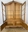 Bookcase Vintage French Louis XIV Style Oak Glazed Display Cabinet LOT 6490