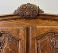 Wardrobe Vintage French Louis XVI Style Oak Four Door Carved Armoire LOT 48274