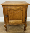 Pair of Bedside Tables Vintage French Louis Oak Nightstands Cabinets LOT 62953