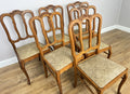 Dining Chairs Vintage French Louis Style Oak Set Upholstered Seats LOT 48854