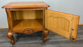 Pair of Bedside Tables Vintage French Louis Oak Nightstands Cabinets LOT 35188