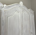 Wardrobe Vintage French Louis XVI Shabby Chic Four Door Oak Armoire LOT 61652
