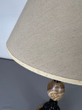 Table Lamp Vintage French Style Ceramic Brass Lamp with Shade LOT 50797