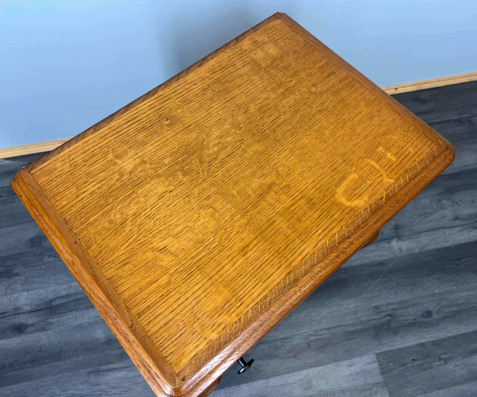 Pair of Bedside Tables Vintage French Louis Oak Nightstands Cabinets LOT 35189