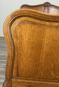 Bed Vintage French Louis XVI Double Bed Frame Oak Carved Headboard LOT 46053